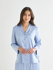 Whistle Sleep Satin PJ Set, Pale Blue Spot product photo View 04 S