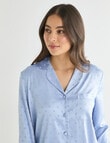 Whistle Sleep Satin PJ Set, Pale Blue Spot product photo View 05 S
