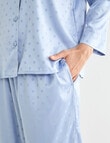 Whistle Sleep Satin PJ Set, Pale Blue Spot product photo View 06 S