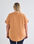 Studio Curve SC Boxy Tee with Sleeve Band, Ginger product photo View 02 S