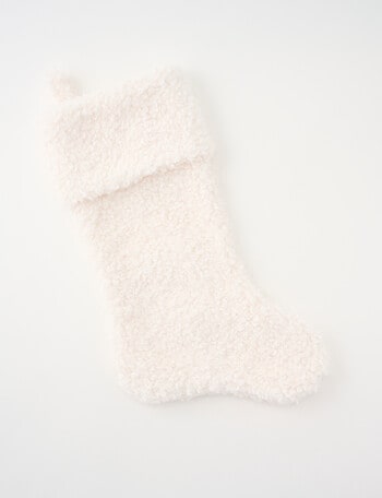 Christmas Shop Boucle Stocking, Snow product photo