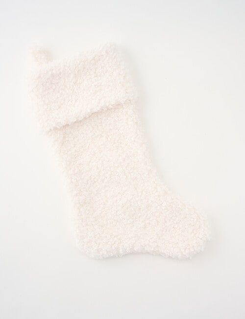 Christmas Shop Boucle Stocking, Snow product photo