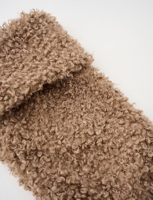 Christmas Shop Boucle Stocking, Beige product photo View 03 L