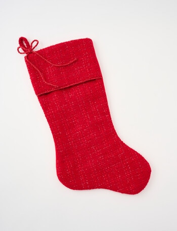 Christmas Shop Sparkle Tweed Stocking, Ruby product photo