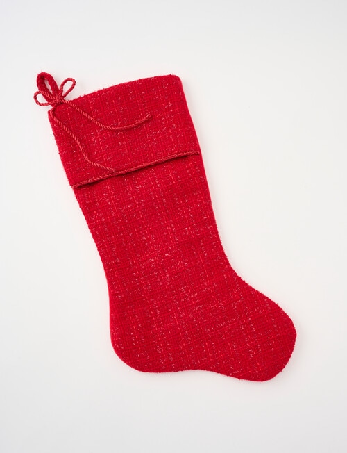Christmas Shop Sparkle Tweed Stocking, Ruby product photo