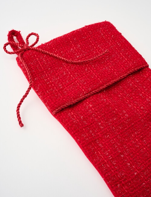 Christmas Shop Sparkle Tweed Stocking, Ruby product photo View 02 L