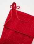 Christmas Shop Sparkle Tweed Stocking, Ruby product photo View 03 S