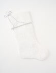 Christmas Shop Sparkle Tweed Stocking, Snow product photo