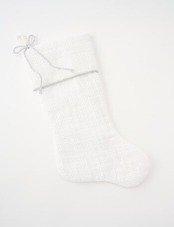 Christmas Shop Sparkle Tweed Stocking, Snow product photo
