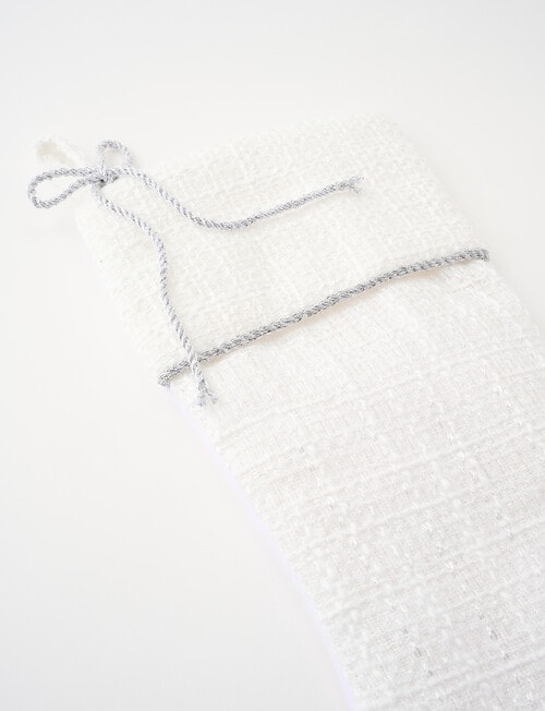 Christmas Shop Sparkle Tweed Stocking, Snow product photo View 02 L
