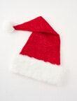 Christmas Shop Sparkle Tweed Santa Hat, Ruby product photo