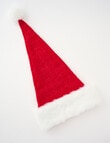 Christmas Shop Sparkle Tweed Santa Hat, Ruby product photo View 02 S