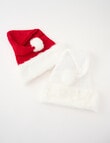 Christmas Shop Sparkle Tweed Santa Hat, Ruby product photo View 04 S
