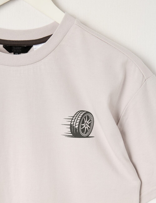 Sleep Squad Knit Woven PJ Set, Wheel Stripe product photo View 02 L