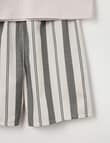 Sleep Squad Knit Woven PJ Set, Wheel Stripe product photo View 03 S