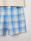 Sleep Squad Knit Woven PJ Set, Slam Dunk Check product photo View 03 S