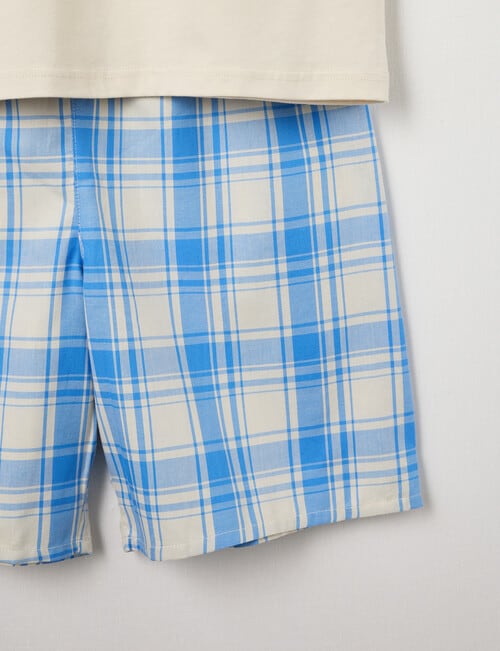 Sleep Squad Knit Woven PJ Set, Slam Dunk Check product photo View 03 L
