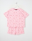 Sleep Squad Patisserie Parade Knit PJ Set, Candy Pink product photo
