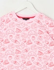 Sleep Squad Patisserie Parade Knit PJ Set, Candy Pink product photo View 02 S