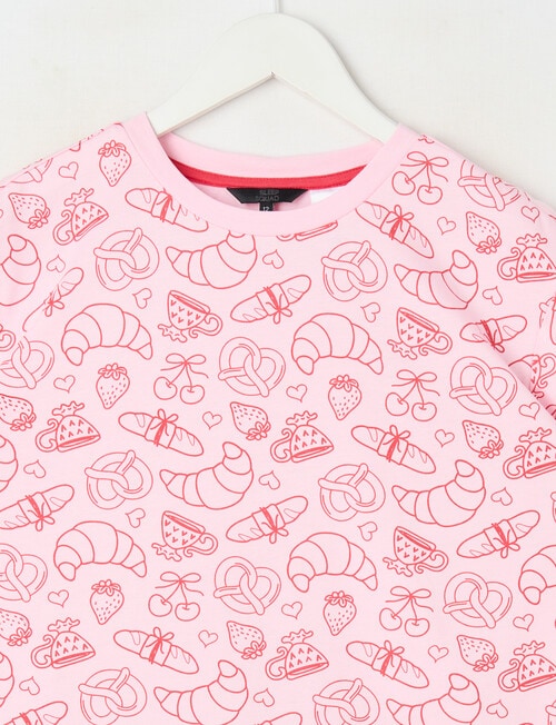 Sleep Squad Patisserie Parade Knit PJ Set, Candy Pink product photo View 02 L