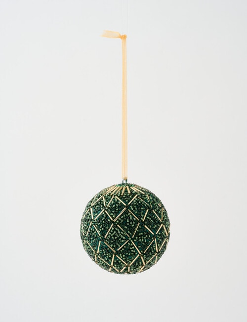 Christmas Shop Beaded Bauble Forest product photo