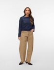 Vero Moda Susanna Long Sleeve Pullover, Navy product photo View 04 S