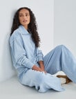 Zest Lounge Brushed 1/4 Zip Sweatshirt, Blue Wash product photo