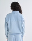 Zest Lounge Brushed 1/4 Zip Sweatshirt, Blue Wash product photo View 02 S