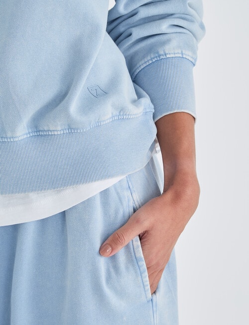 Zest Lounge Brushed 1/4 Zip Sweatshirt, Blue Wash product photo View 05 L
