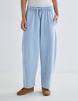 Zest Lounge Brushed Barrel Leg Jogger, Blue Wash product photo View 06 S