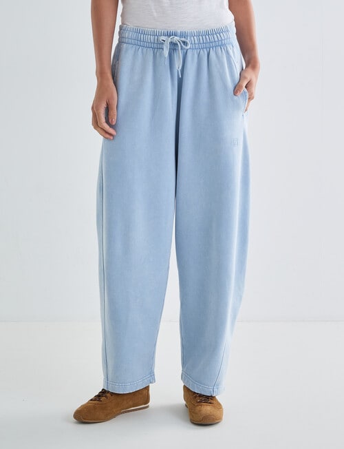 Zest Lounge Brushed Barrel Leg Jogger, Blue Wash product photo View 06 L