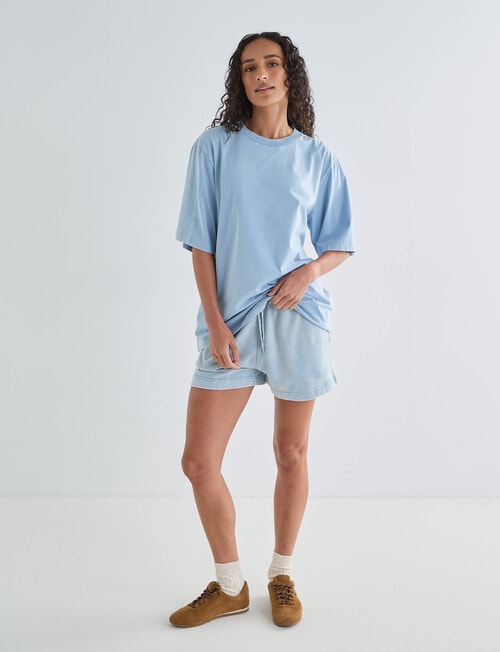 Zest Lounge Loop Back Shorts, Blue Wash product photo View 08 L