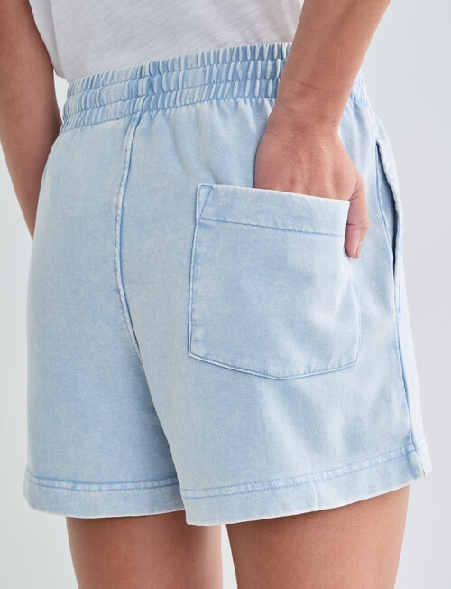 Zest Lounge Loop Back Shorts, Blue Wash product photo View 09 L