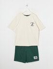 Sleep Squad Motocross Knit PJ Set, Natrual Cotton product photo