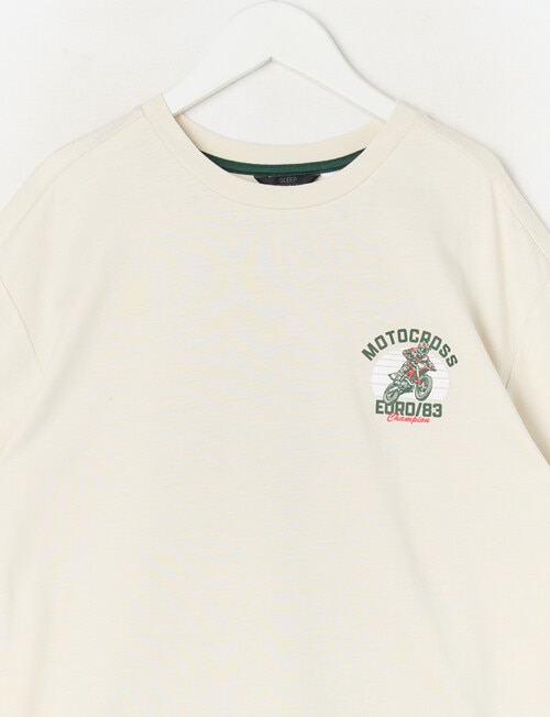 Sleep Squad Motocross Knit PJ Set, Natrual Cotton product photo View 02 L