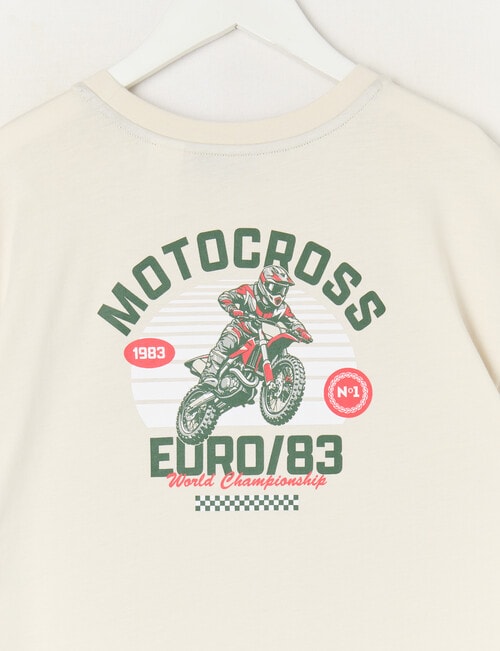 Sleep Squad Motocross Knit PJ Set, Natrual Cotton product photo View 03 L