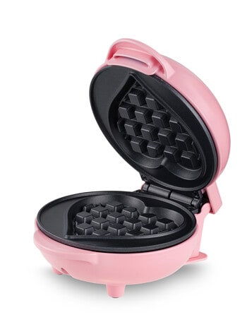 Sheffield Mini Waffle Maker Heart Shaped, PLA923-PNK, Pink product photo