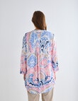 Line 7 Mosaic Pintuck Shirt, Print product photo View 02 S