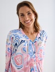 Line 7 Mosaic Pintuck Shirt, Print product photo View 04 S