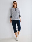 Line 7 Pathway Stripe Tee, Black Stripe product photo View 03 S
