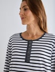 Line 7 Pathway Stripe Tee, Black Stripe product photo View 04 S