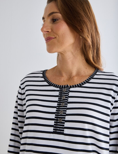 Line 7 Pathway Stripe Tee, Black Stripe product photo View 04 L
