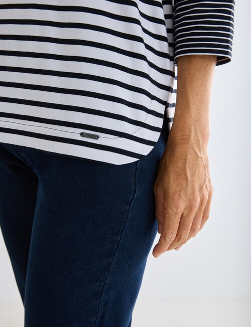 Line 7 Pathway Stripe Tee, Black Stripe product photo View 05 L