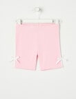Mac & Ellie Tape Rib Bike Short, Baby Pink product photo