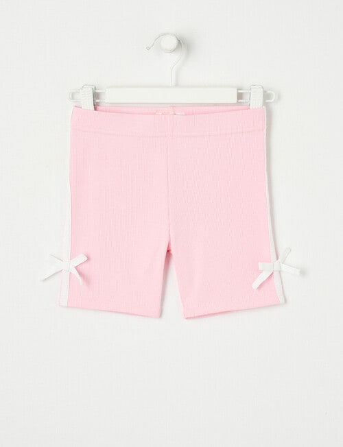 Mac & Ellie Tape Rib Bike Short, Baby Pink product photo