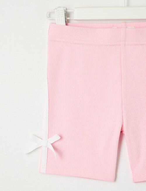 Mac & Ellie Tape Rib Bike Short, Baby Pink product photo View 02 L
