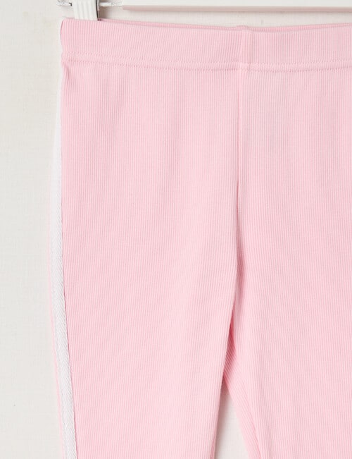 Mac & Ellie Rib Flare Tape Legging, Baby Pink product photo View 02 L