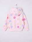Mac & Ellie Flowers Boxy Zip Through Hoodie, Light Pink product photo View 02 S