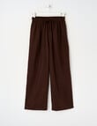 Switch Isla Tie Waist Linen Blend Pant, Chocolate product photo