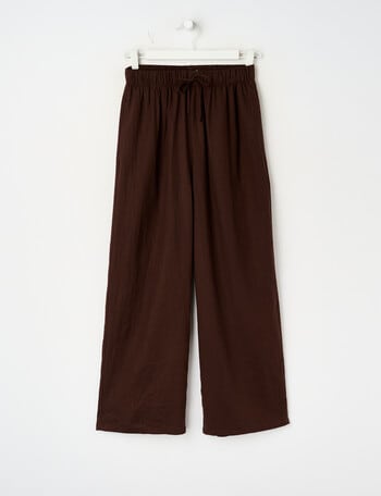 Switch Isla Tie Waist Linen Blend Pant, Chocolate product photo